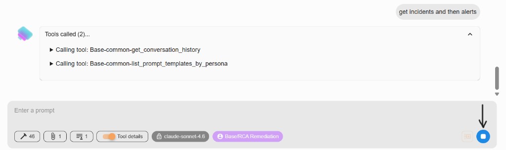 Async tool in progress with non-blocking prompt input; send available while job runs