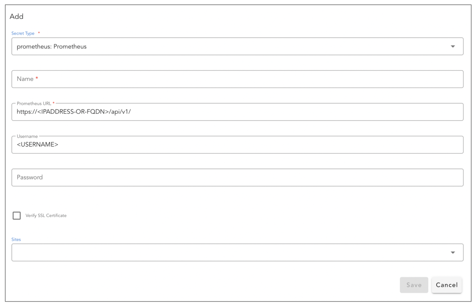Screenshot: Configuring the Extension on cfxCloud