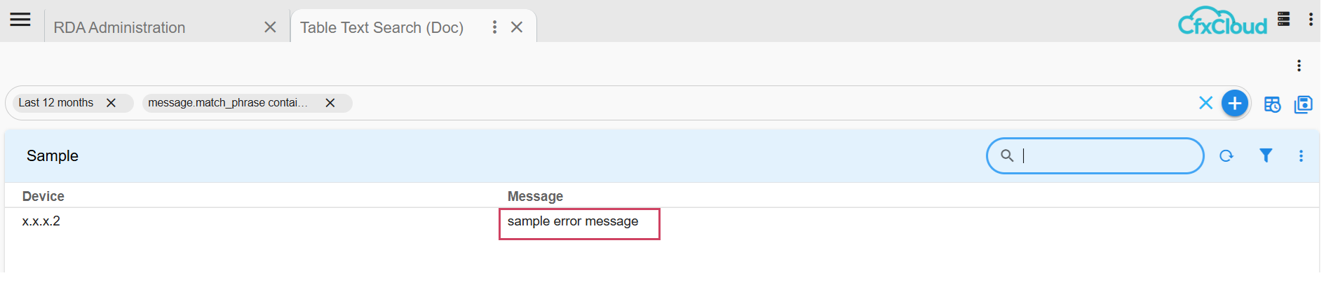 CFXQL Output