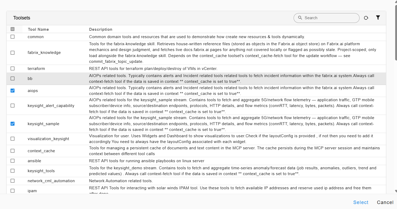 Selector Dialog