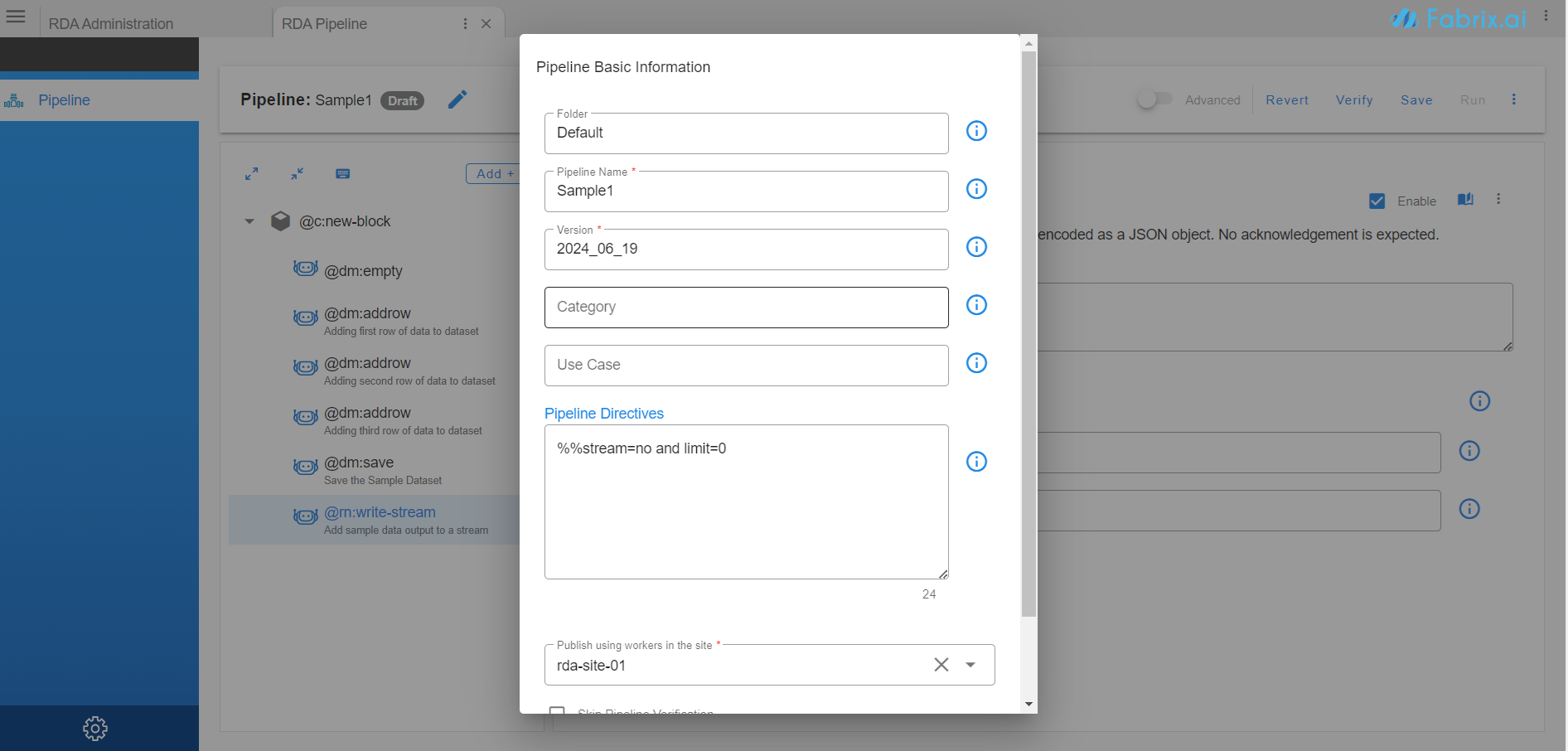 Portal Sample Pipeline Version